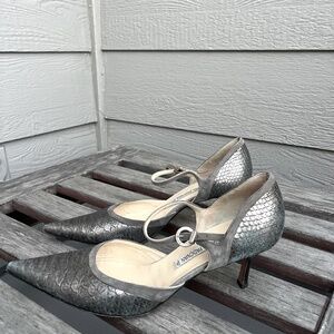 Luciano Padovan Metallic Gray Heels